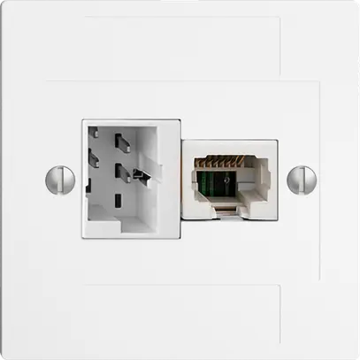 Boîte de raccordement ENC 1×TT,1×RJ45/u 4P EDIZIOdue ITplus ITM blanc 