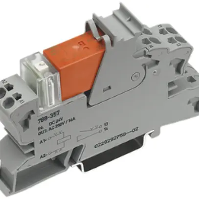 Socle à ficher avec relais WAGO 24VDC 1F, LED 