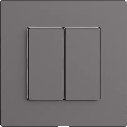 Interrupteur 2K/2T Edue Wiser gris foncé 