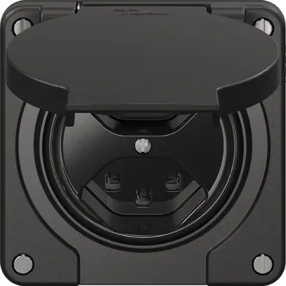 Prise NEVO N.CO, 2×T23, IP21, noir 