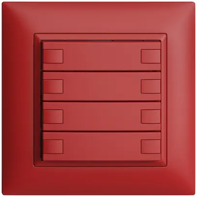 Poussoir ENC KNX 4× EDIZIOdue berry RGB sans LED 