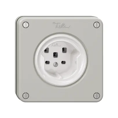 Presa NUPU NEVO, 1×T25, grigio chiaro 