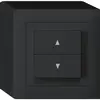 AP-Storentaster kallysto schwarz mit 2 Funktionstasten Steckklemmen 