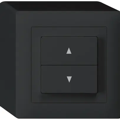 AP-Storentaster kallysto schwarz mit 2 Funktionstasten Steckklemmen 