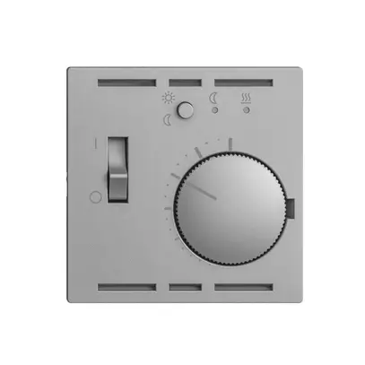 Kit frontal EDIZIOdue silver 60×60mm pour thermost.d'amb. 