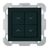 Pulsante per tapparelle KNX INC Hager BA kallysto B quadruplo 77×77mm nero 