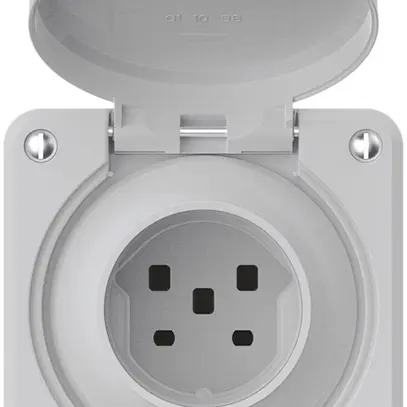 Presa INC robusto 1×tipo 25 IP55 grigio chiaro 