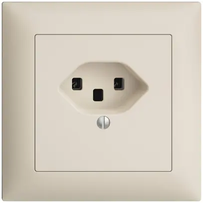 Presa INC EDIZIOdue T23 16A crema, morsetti a vite 