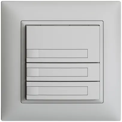 Pulsante INC KNX 3×EDIZIOdue grigio chiaro RGB senza LED con inserto carta 