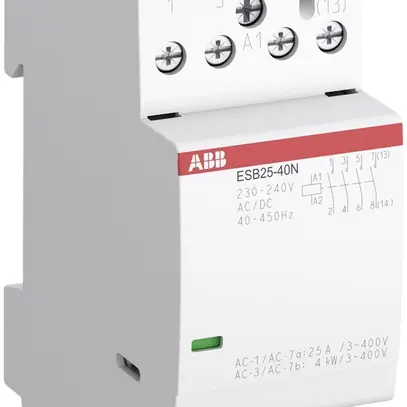 Contacteur AMD ABB ESB25, 1F/3O 25A AC-1, 230…240VAC/DC 