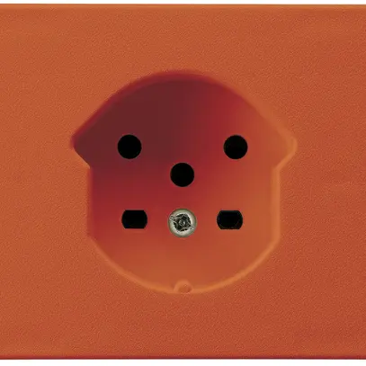 Prise type 15 INC Hager FLF avec bornes à vis orange 