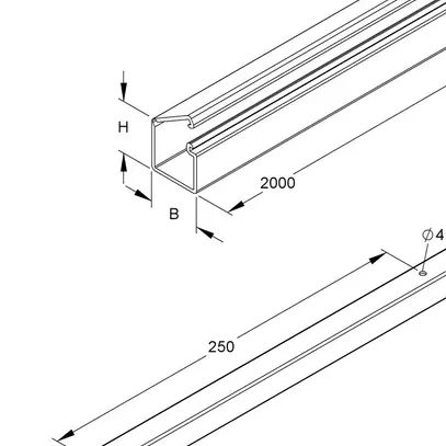 Canale mini LCD 10×9.5mm bianco puro 
