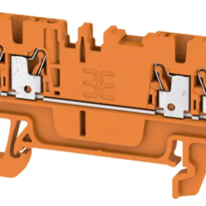 Morsetto di passaggio Weidmüller A4C PUSH IN 1.5mm² 4 contatti TS35 arancione 