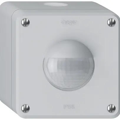 AP-Bewegungsmelder Hager robusto IP55 3-Draht hellgrau 