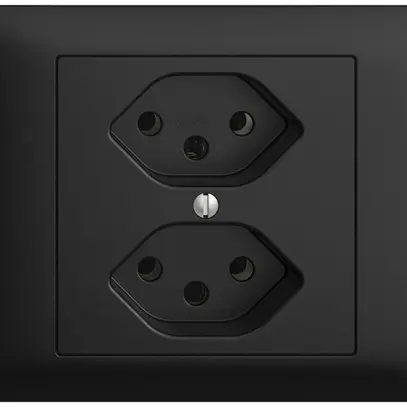 Prise INC EDIZIOdue BKE 2×T13 noir 