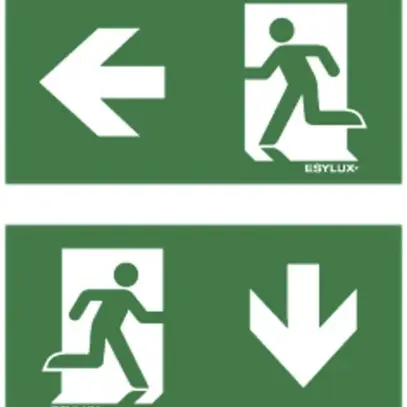 Set de pictogrammes ESYLUX SLX 32m flèche d/g/2×b/2×h 320×160mm 