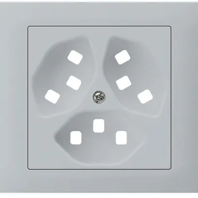 Kit frontal INC Hager kallysto pour prise G3 3×T23 cadre enfichable gris clair 