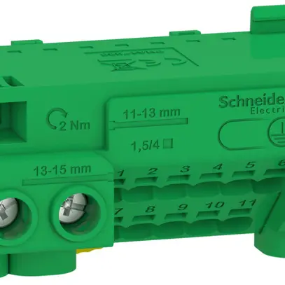 Morsetto di terra SE Resi9 CX/Pragma Plus per 14 connessioni 