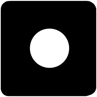 Abdeckplatte II 43mm schwarz 