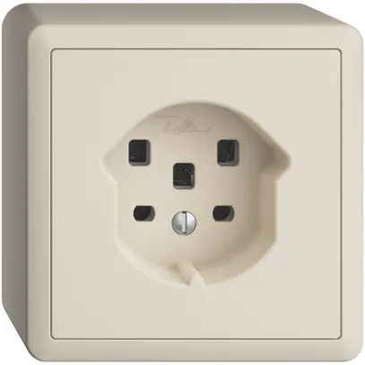 Prise AP EDIZIOdue T25 16A crema, avec bornes enf. 