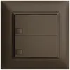 Poussoir ENC KNX 2× EDIZIOdue coffee RGB sans LED 