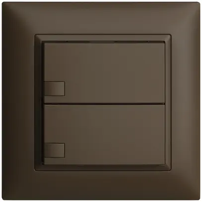 Poussoir ENC KNX 2× EDIZIOdue coffee RGB sans LED 