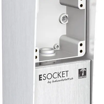 Colonne de sol Hager hauteur 350mm pour 2×robusto 10×9.4×35cm acier fin 2.5mm 