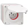 Prise NAP NEVO, 1×T15, IP55 d'après SN 441011, a.joint rouge, blanc 
