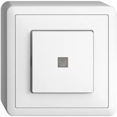 Poussoir AP EDIZIOdue LED jaune ARK blanc 