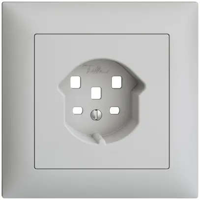 Kit frontal EDIZIOdue gris clair 88×88mm 1×T25 