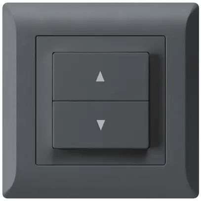 UP-Storenschalter kallysto.line anthrazit mit 2 Funktionstasten Steckklemmen 