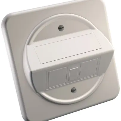 Prise de raccordement ENC 30° Cecoflex Standard pour 2×RJ45 Keystone/1×CLIK LC 