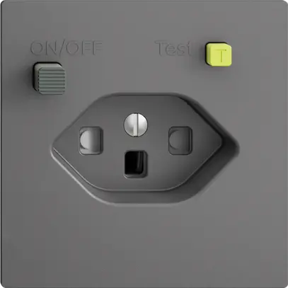 Presa INC EDIZIOdue T23 FI 30mA F, shutter grigio scuro 