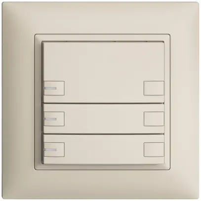 Pulsante INC KNX 3×EDIZIOdue crema RGB con LED 