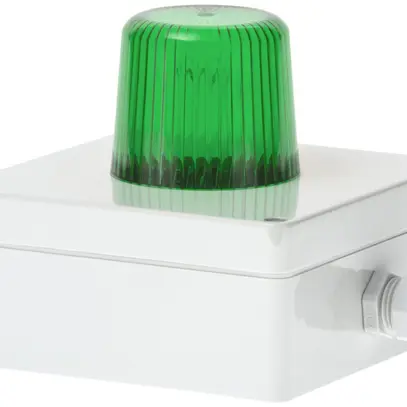 Lampe flash Hugentobler type 13 avec relais temporisé 230VAC vert 