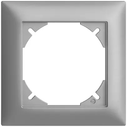Cadre de recouvrement EDIZIOdue 1×1 silver 