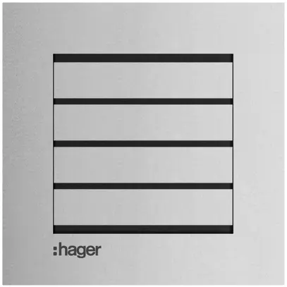 Module audio Hager elcom.modesta 2-fils pour interphone, acier fin 