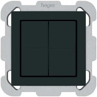 Poussoir sans fil Friends of Hue KAL, 4×, 77×77mm, noir 