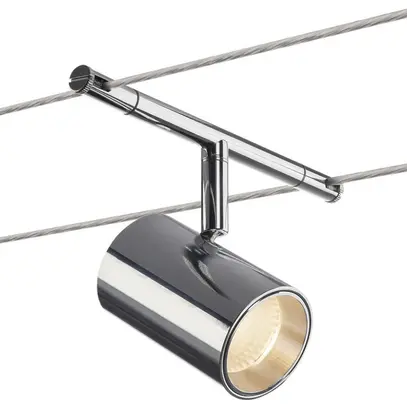 Luminaire LED SLV NOBLO p.système câble TENSEO 12V 8.5W 450lm 2700K 36° chrome 