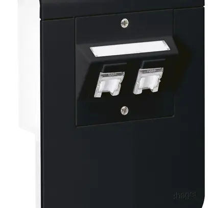 Supporto d'apparecchio Hager per SL20115 nero, 2×cat.6 