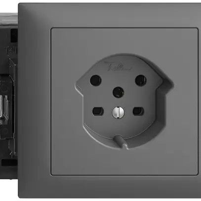 Presa INS EDIZIOdue T15 grigio scuro, 49…69mm Snap 