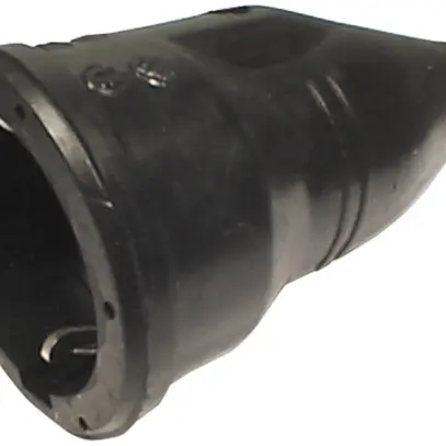 Prise mobile en caoutchouc Schuko  noir 