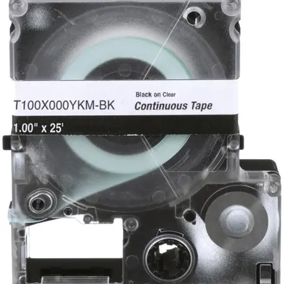 Cassette d'étiquettes Panduit MP, bande continue, 24×9100mm noir sur transparent 