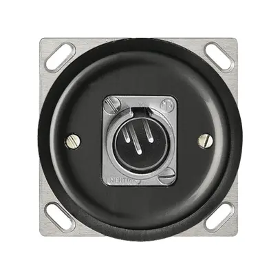 Presa INS XLR nero 3P con spina châssis 3P 