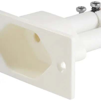 EB-Steckdose 1×T13, weiss, 63×28 LNPE 250V 10A mit Schraubklemmen 