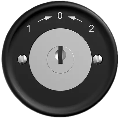 Contatto rotativo INC 1>0<2 STANDARDdue nero con serratura di sic. 