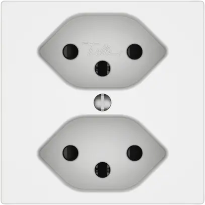 Presa EDIZIO.liv SNAPFIX® 2×T13 con shutter bi 