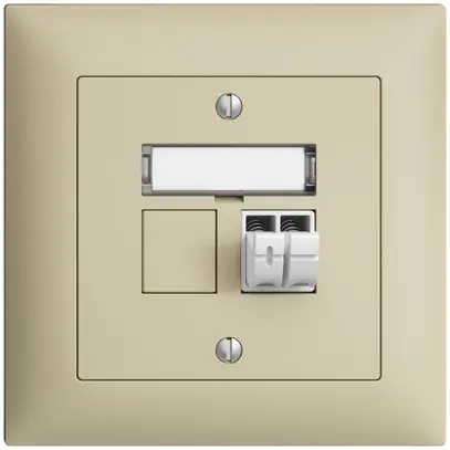 Presa audio INC Push Type EDIZIOdue FMI, 1×, kit di dicitura, vanille 