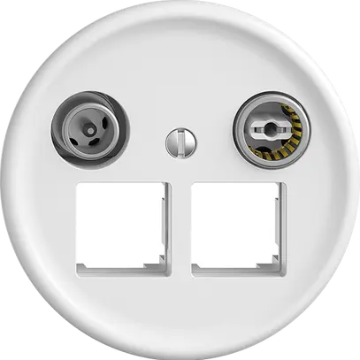 Presa multimedia Sdue Q EASYNET 11dB, p.2×RJ45 S-One, bianco 