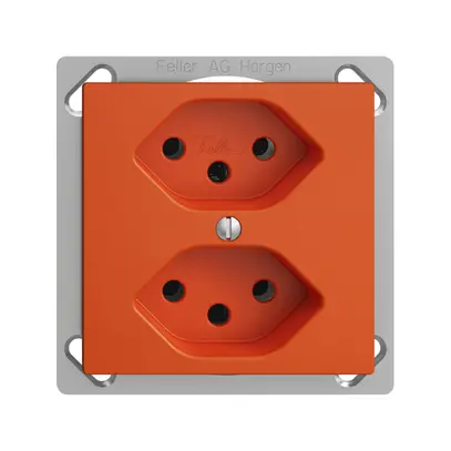 Presa INS EDIZIOdue 2×T13 arancione 